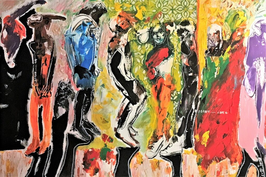 Sony Cissé, Oil on canvas, 2018. Courtesy the artist and Galerie Chauvy