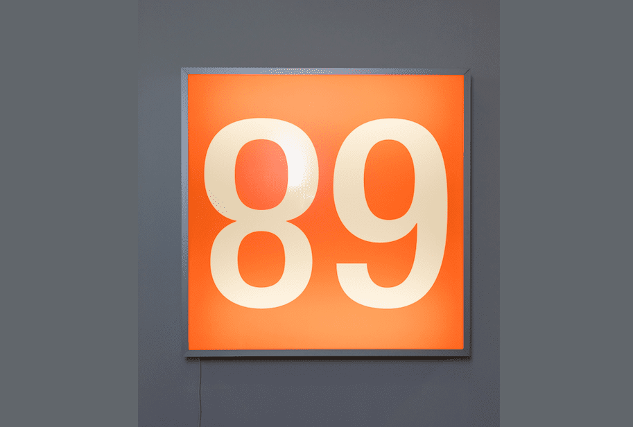 Peter Friedl, Untitled (Berlin), 1998/1999. Adhesive film on plexiglass / light box. Loan of the Federal Republic ofGermany – Contemporary Art Collection. Photo: Benjamin Renter