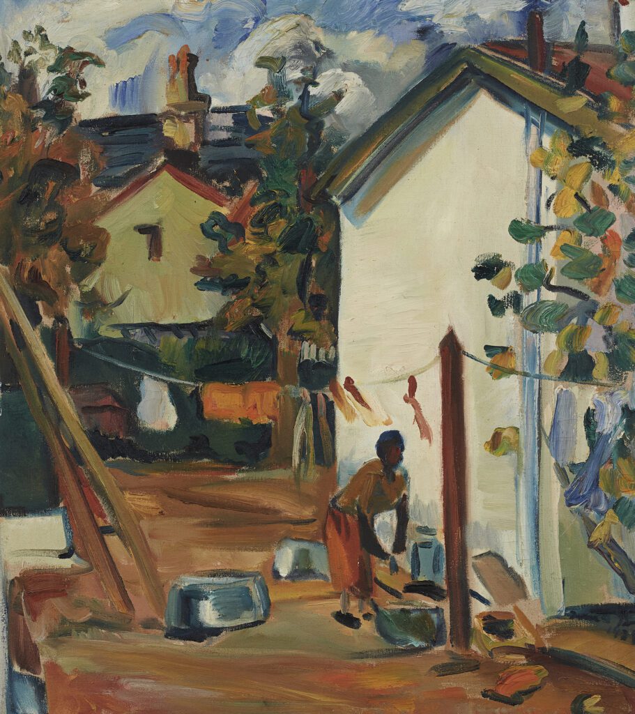 Irma Stern, Born 1894, Schweizer-Reneke, North West. Died 1966, Cape Town, Western Cape. Backyard, Oil on canvas, 1930’s