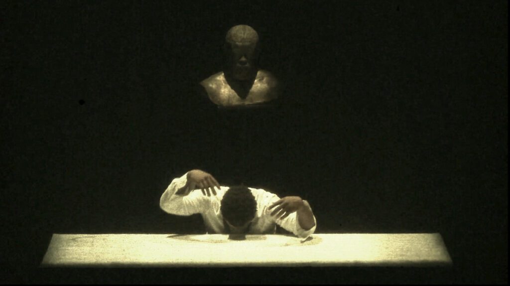 Qudus Onikeku, Right Here, Right Now (video still), 2017, video triptych, 13:09 min. National Gallery of Canada. Purchased 2018 (no. 48516). © Qudus Onikeku. Photo: with permission from the artist