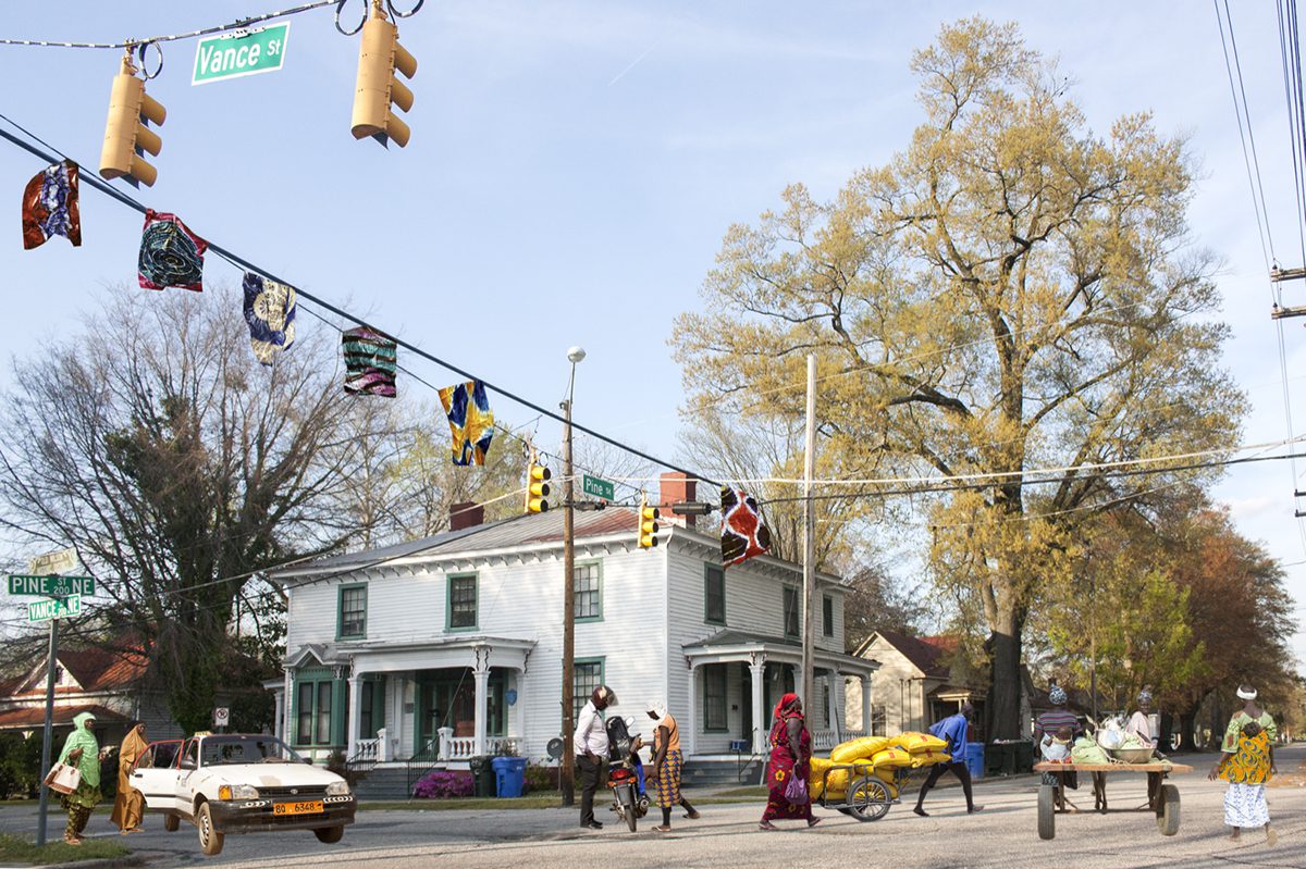 Amsatou Diallo, Scènes de vie, 2017-ongoing, Digital photo-collage, Courtesy the artist.