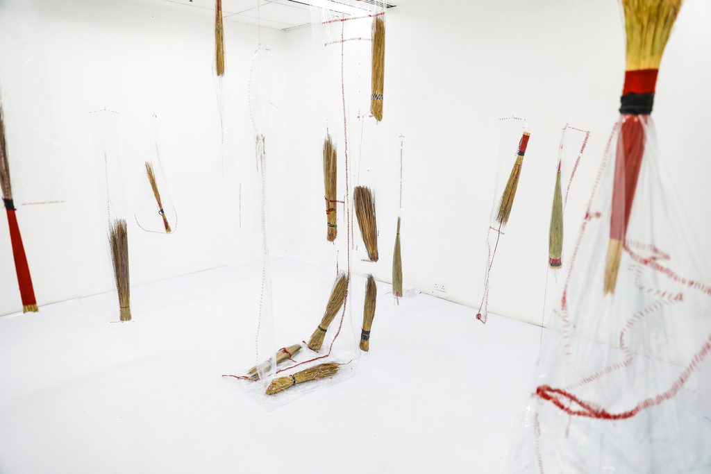 Installation view Re: Zacharaha Magasa and Zanele Mutema at First Floor Gallery Harare, 2020.