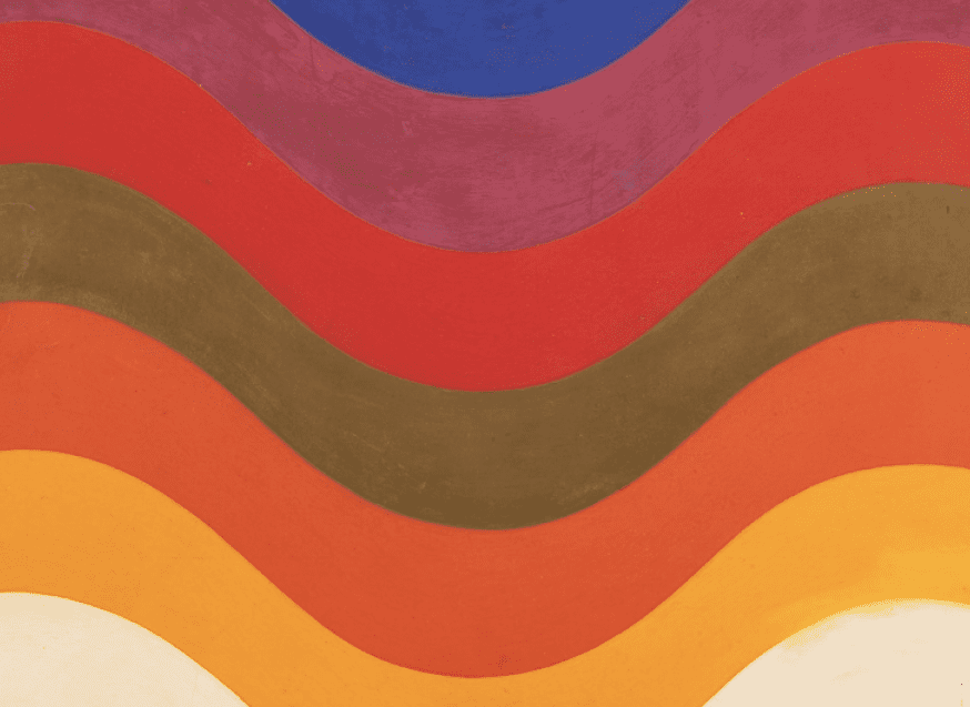 Detail from Untitled, 1970-1971, cellulose paint on wood. Private collection 
PHOTO CREDITS: Photograph by Andy Stagg, courtesy of The Mosaic Rooms.