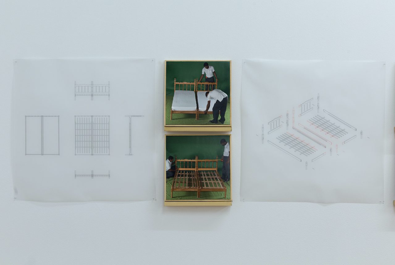 Jonathas de Andrade, 2 em 1 (2 in 1), 2010. Installation view of the group show Codes of Coupling at Gypsum Gallery Cairo.