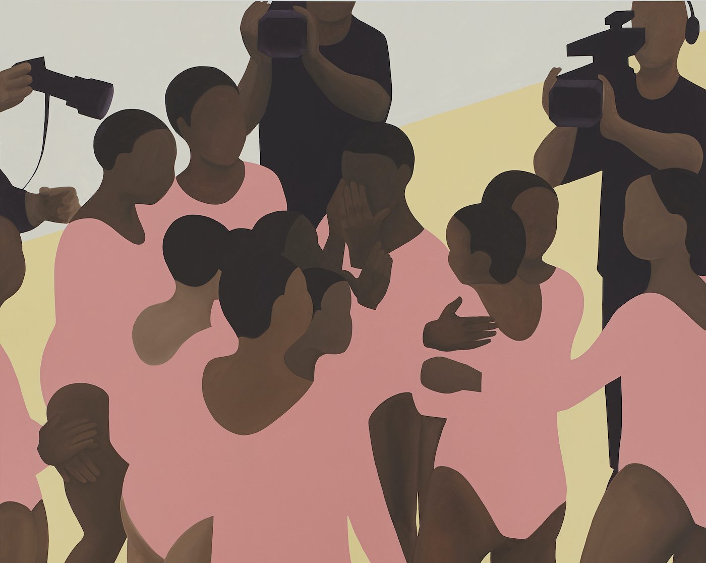 Thenjiwe Niki Nkosi, Team (Detail), 2020. Oil on canvas 150 x 150cm © Thenjiwe Niki Nkosi. Courtesy of Stevenson, Cape Town and Johannesburg. Photo: Nina Lieska