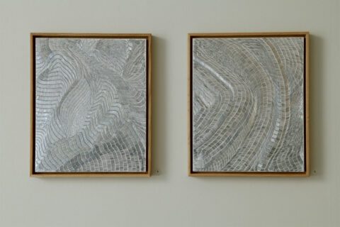 Sasha Huber, Glacier I (left) and Glacier II (right), 2020. Installation View at Lokal Helsinki. Courtesy the artist. Photo: Katja Hagelstam/LOKAL