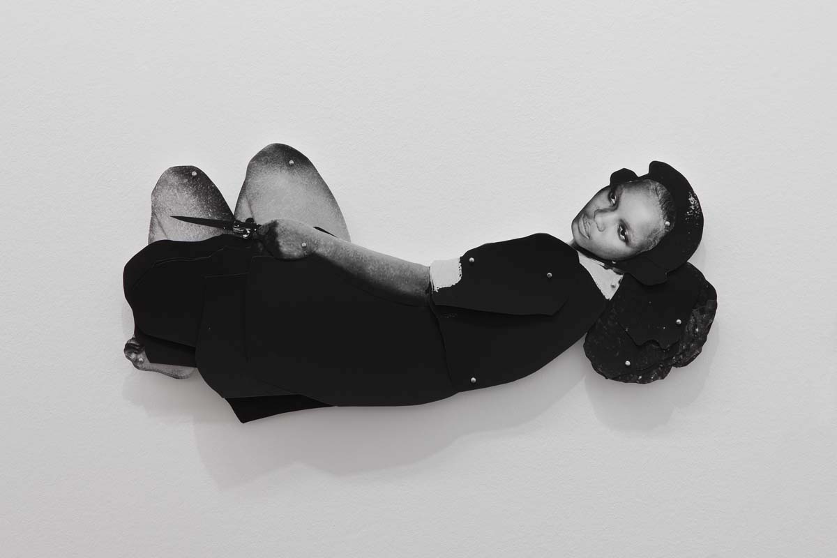 Installation view Frida Orupabo, Untitled, 2020, HERE AND NOW at Museum Ludwig: Dynamic Spaces, Museum Ludwig, Cologne 2020, © Contemporary And, photo: Rheinisches Bildarchiv Köln, Cologne / Nina Siefke