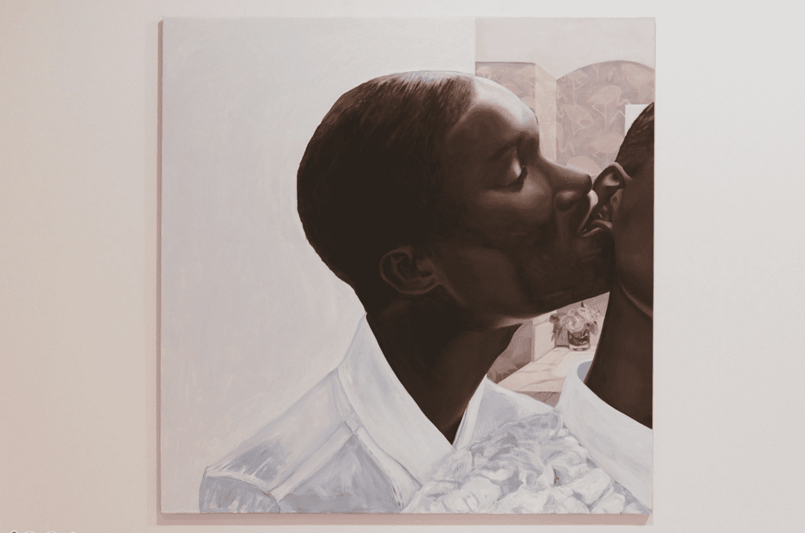 ​Shannon Tamara Lewis, Too Fast Ones: We Stole These Heads I, 2019.
Oil on Linen, 2m x 2m. Photo: Guillaume Baeriswyl, Konkord Photography. Courtesy of Les Urbaines Festival