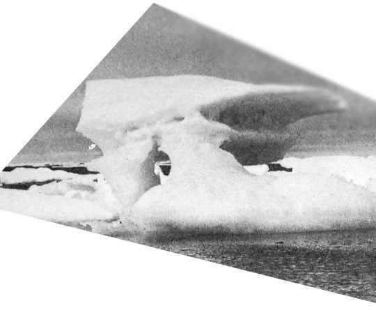 Fragment from the drawing Bronze Icebergs (Set 4, drawing 25) by Cauleen Smith, paper, graphite, ink, color marker, 22 x 28 cm, 2020.
