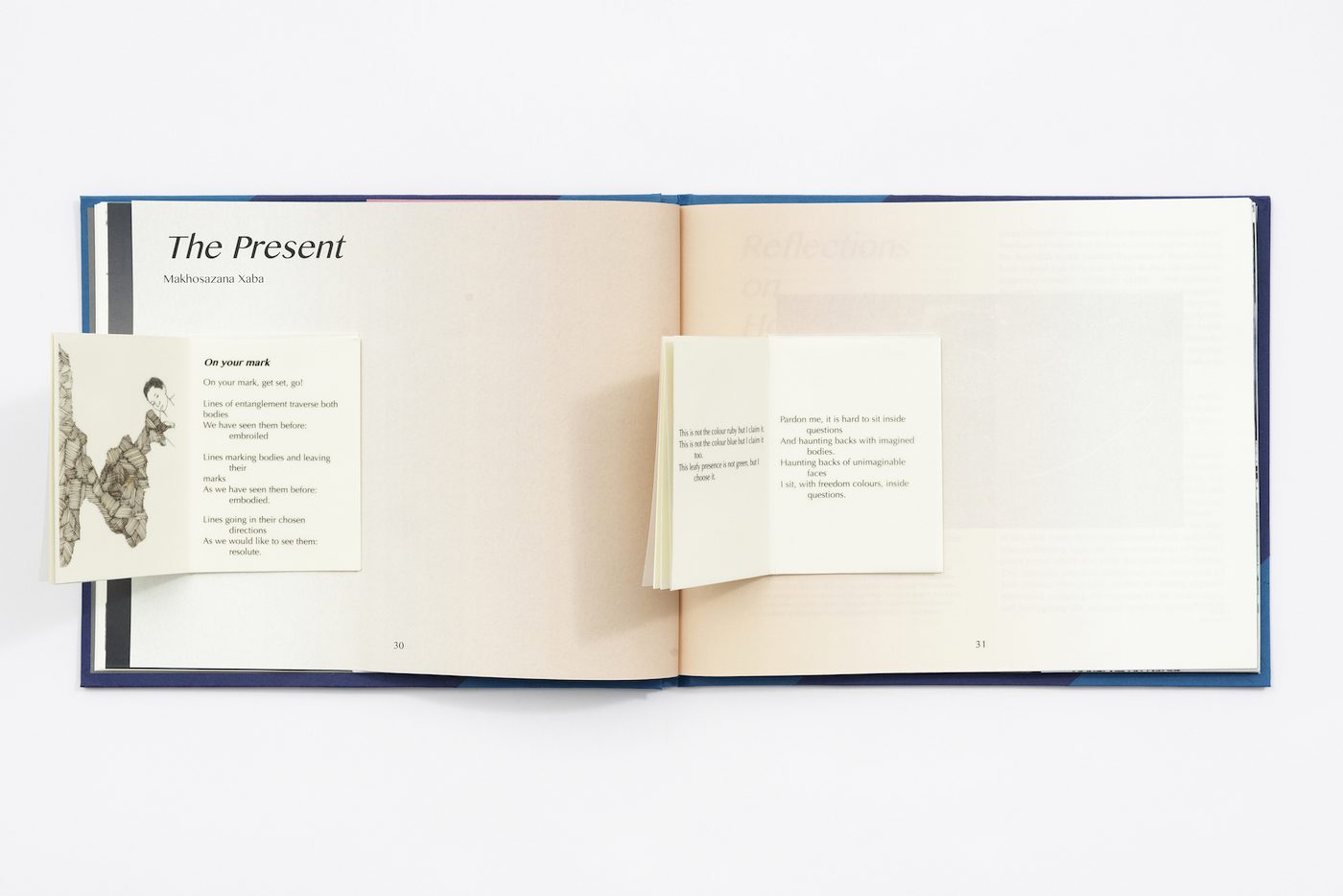 Makhosazana Xaba's poetry in the book. Courtesy of Natal Collective