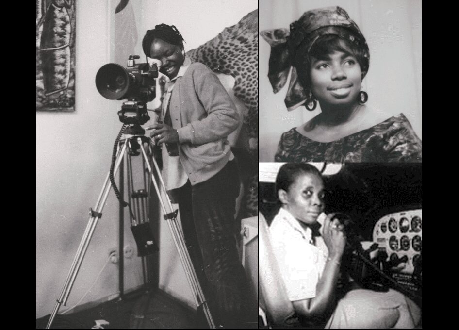Some of the pioneering Women. (Clockwise) Safi Faye, during the shooting of 
