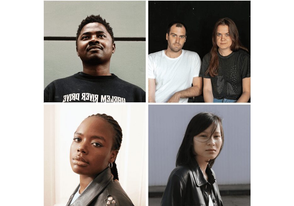 The Nominees for 2021 (clockwise from left top) Lamin Fofana © Isabel O’Toole; Calla Henkel und Max Pitegoff © Calla Henkel & Max Pitegoff;  Sandra Mujinga © Sjur Einen Sævik; Sung Tieu © Diana Phammatter