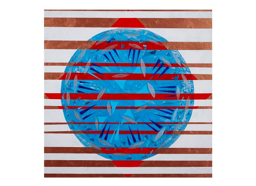 Adia Millett, Portal, 2018 Acrylic on wood. 24 x 24 in. Courtesy of the Artist and Morton Fine Art.