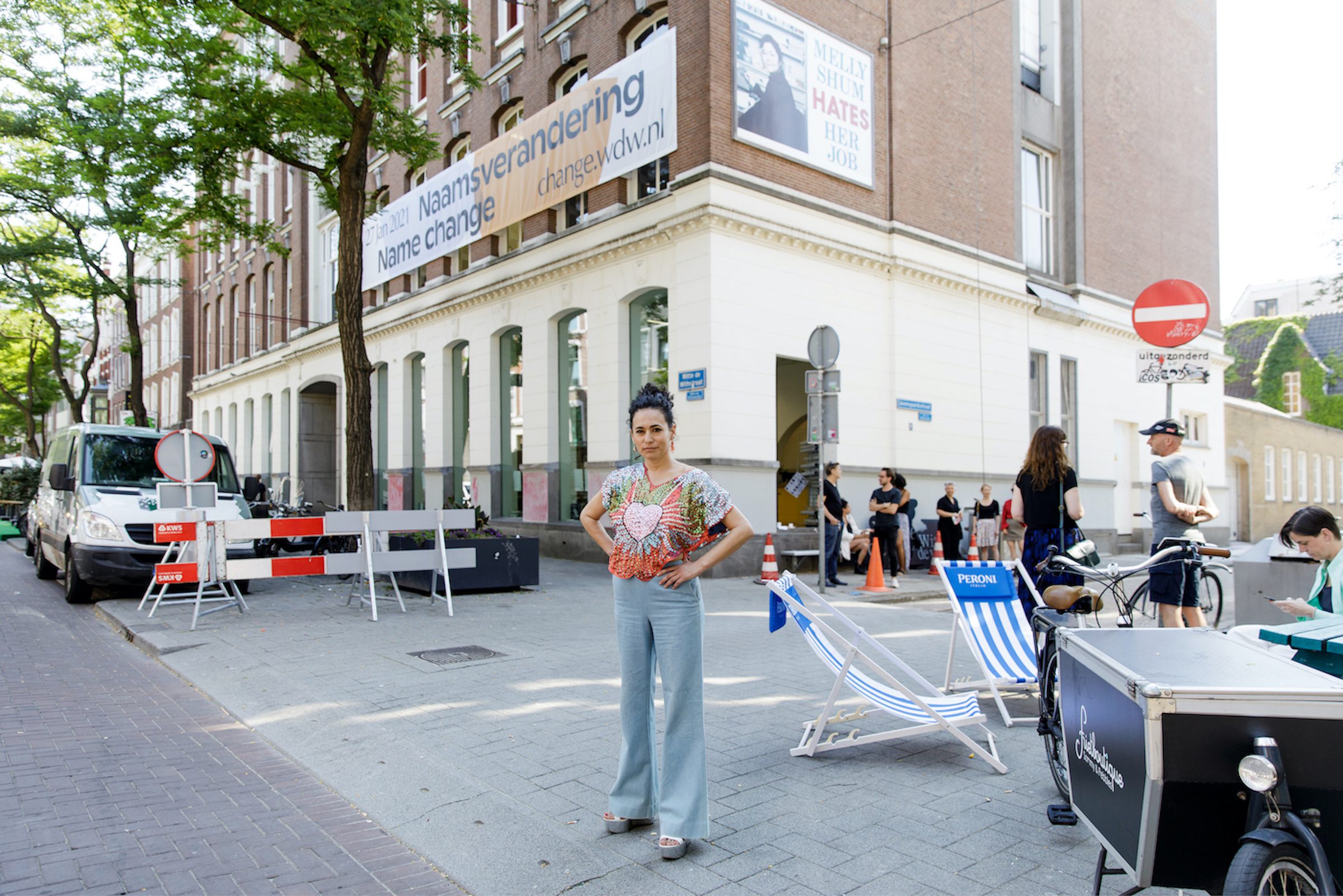 Sofía Hernández Chong Cuy in front of Kunstinstituut Melly. Photo: Aad Hoogendoorn