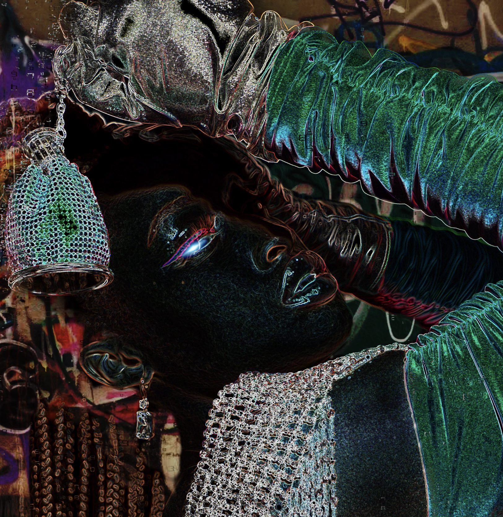 Lizzy Aroloye, Alien Girl Loading, from series transcending. Courtesy the artist.