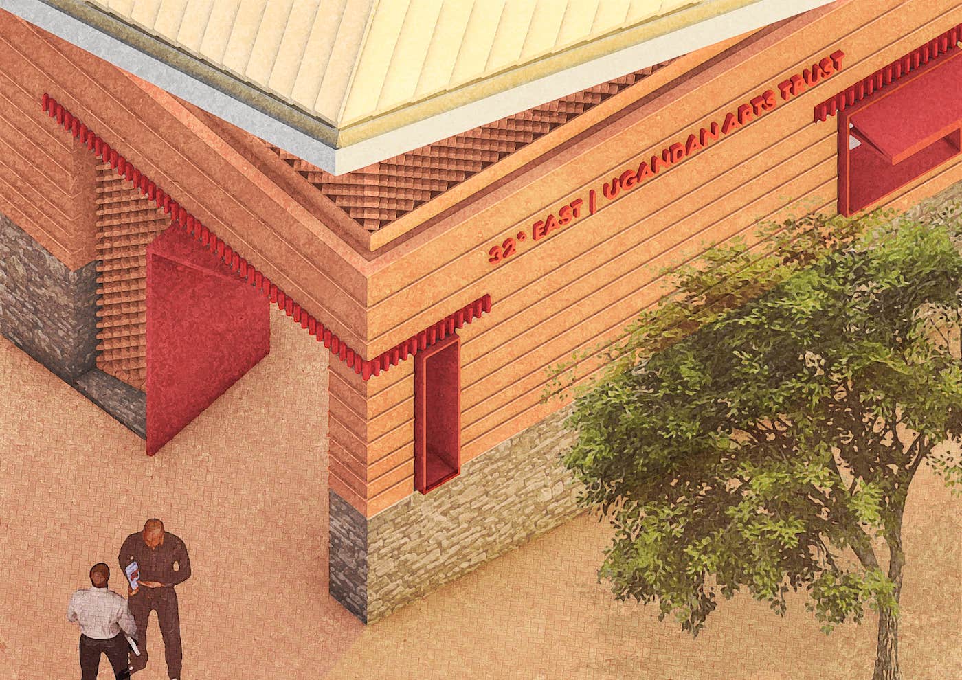 View of the the New Entrance. Photo: 32°East | Ugandan Arts Trust