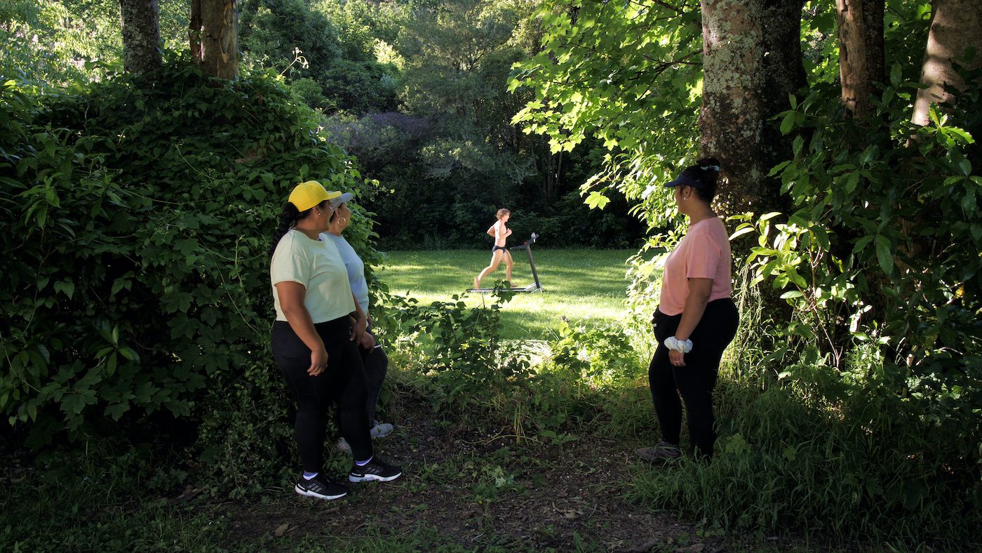 Christopher Ulutupu, Treadmill, 2021. Video Still. Courtesy the artist. 