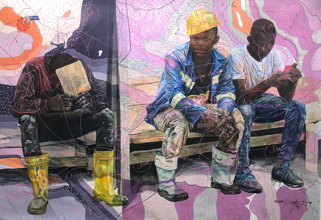 Jean David Nkot_##_@tiredbody##, 2021_200 x300 cm. Courtesy the artist.
