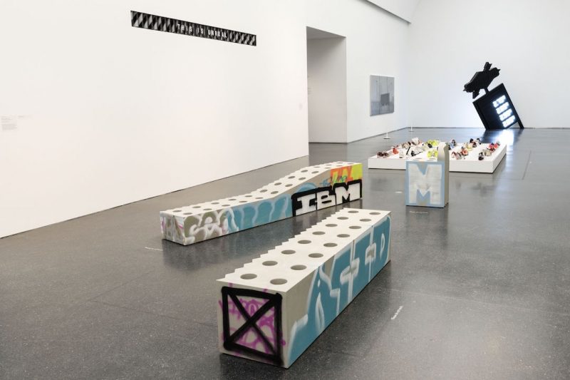 Installation view, Virgil Abloh: “Figures of Speech,” Museum of Contemporary Art Chicago, June 10 – September 29, 2019. Courtesy Virgil Abloh Art Studio and Design Practice © Virgil Abloh