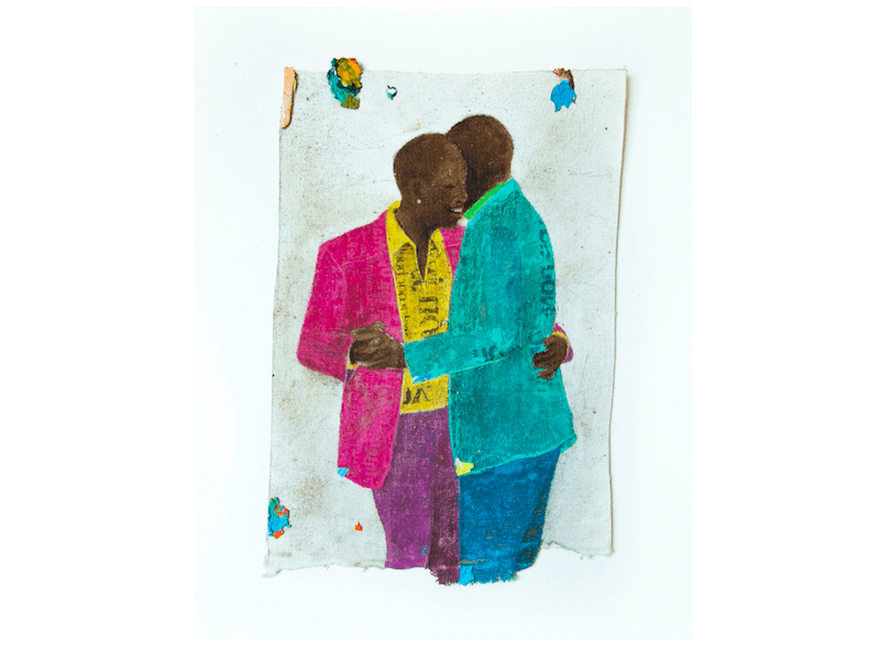 Thonton Kabeya, La Rumba Rosa, 2021, mixed media. Courtesy of the artist