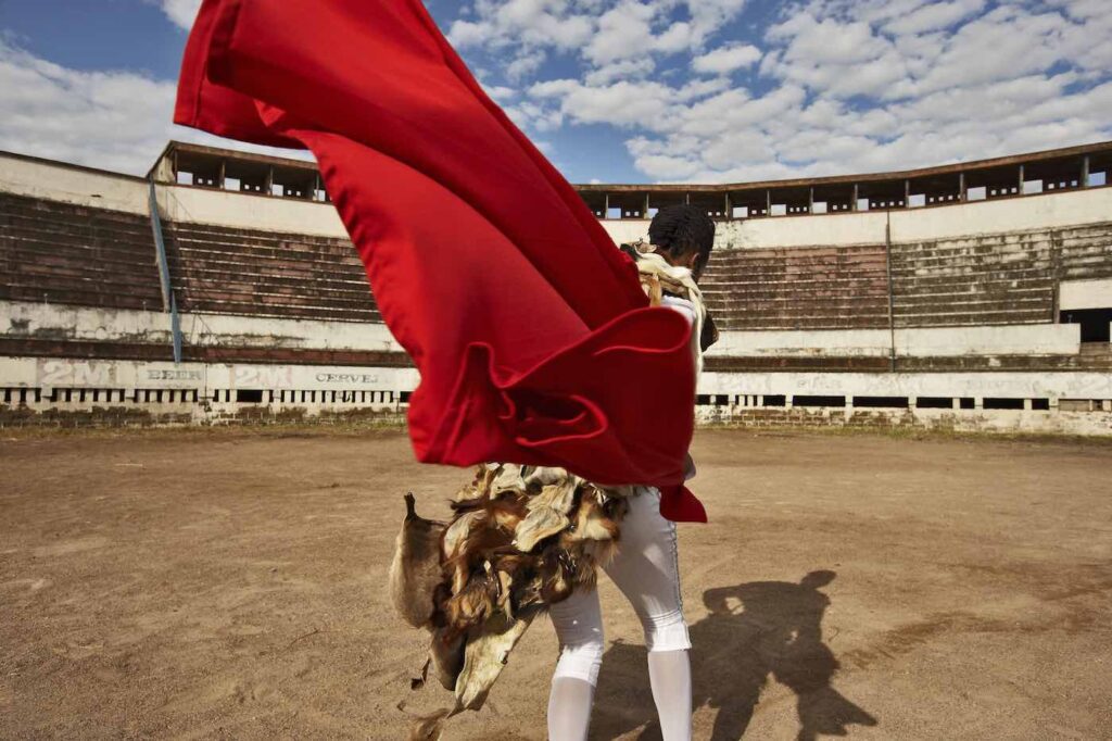 Nandipha Mntambo, Praca de Touros V and VI (2020). Digital photograph on cotton paper 101.8 76.8cm inked and 5cm margin