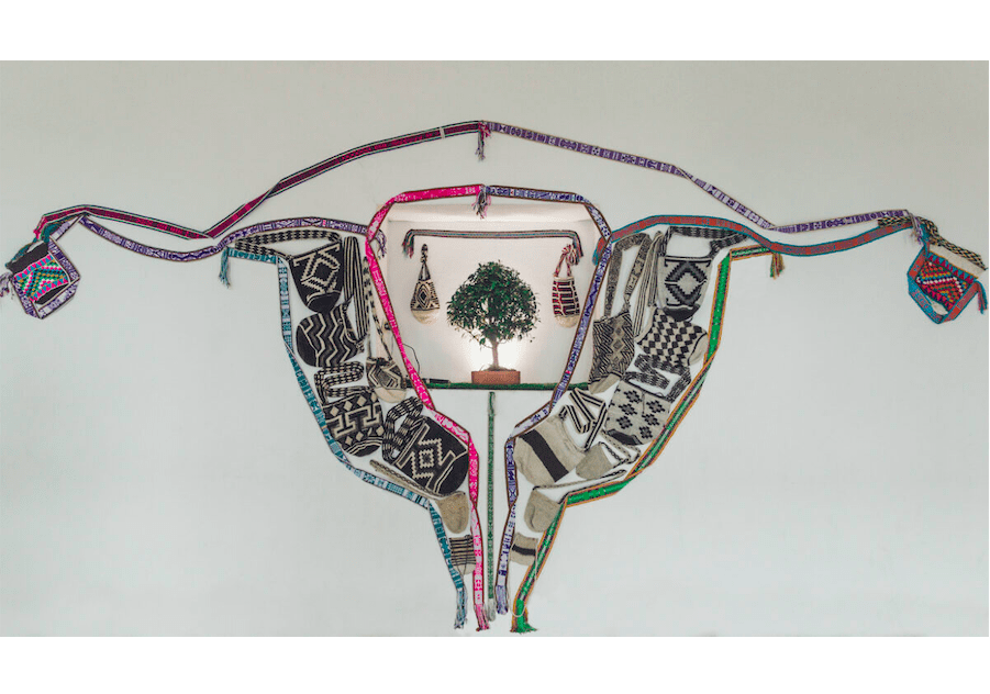 Colectivo Hilando Paz, Mochilas Útero Cultural. Photo: Carlos Perdomo. Courtesy of Minga Prácticas De-coloniales.
