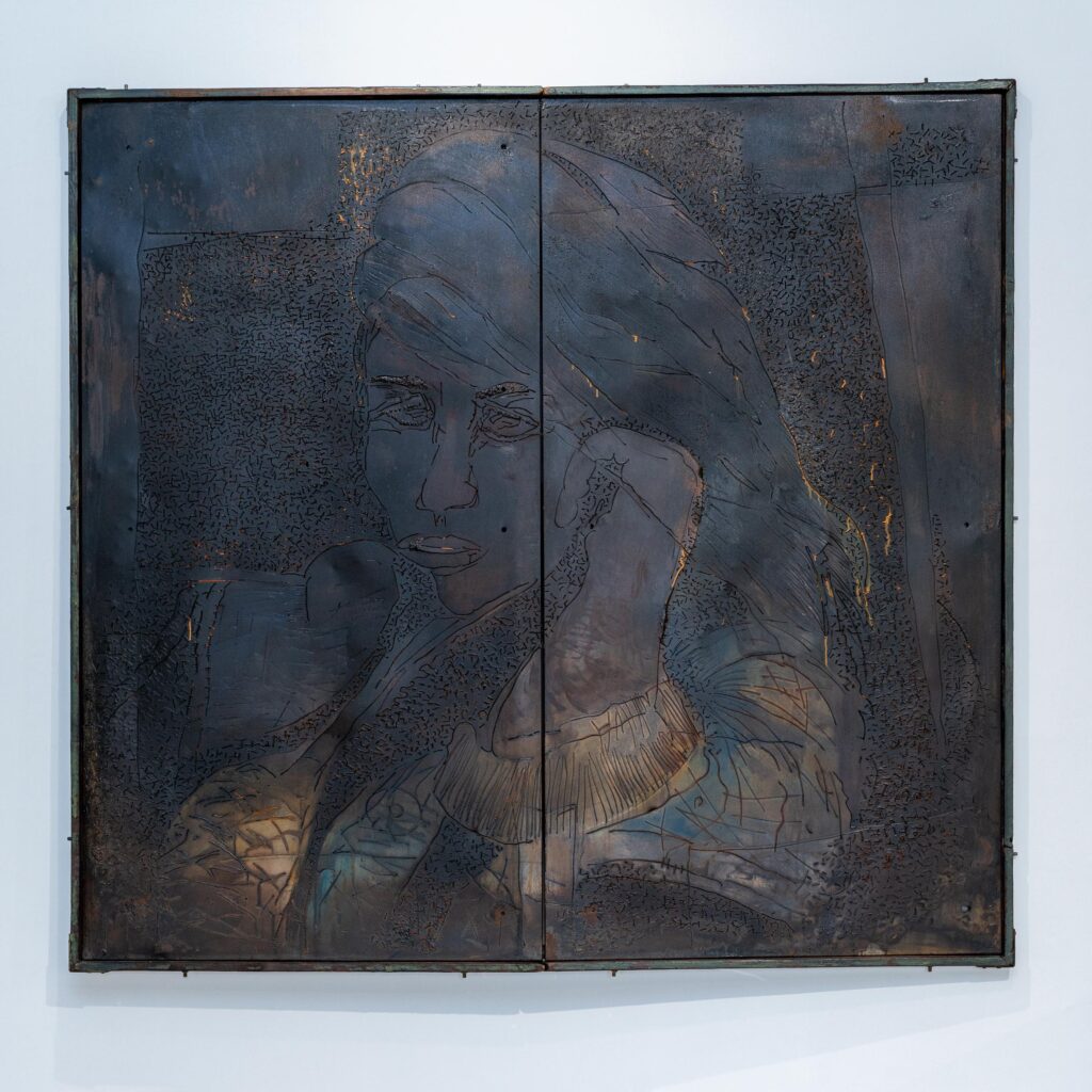 OLU AMODA Mrs Plikins II, 2008 Plasma cut drawing 192 x 180 cm