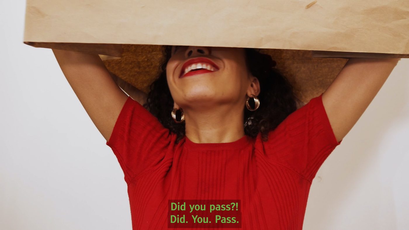 Rosa-Johan Uddoh, Brown Paper Envelope Test, 2021, HD Video, 7mins 36 secs.