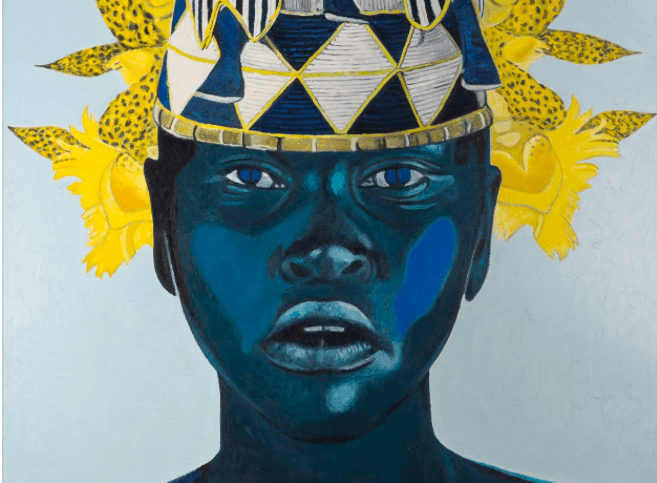 Wole Lagunju, Goddess II (detail), 2022. Courtesy of Montague Contemporary