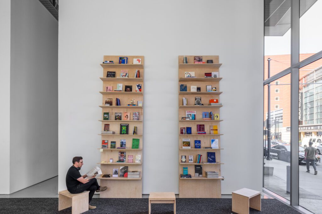 Installation view: C& Center of Unfinished Business, Contemporary Arts Center, Cincinnati. 
May 6 – August 28, 2022. Photo: Wes Battoclette.