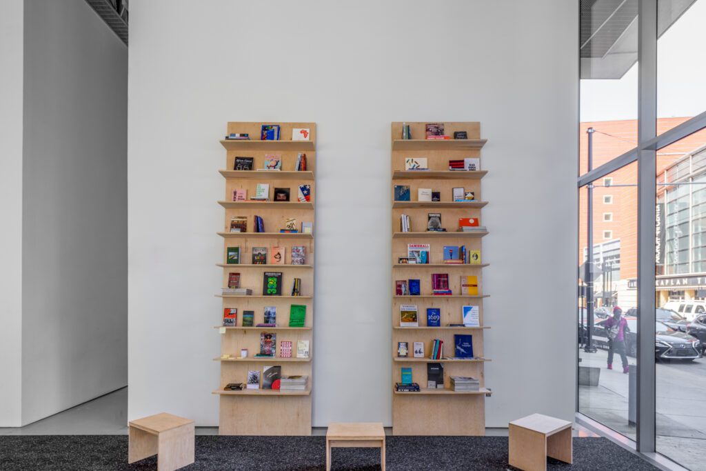 Installation view: C& Center of Unfinished Business, Contemporary Arts Center, Cincinnati. 
May 6 – August 28, 2022. Photo: Wes Battoclette.