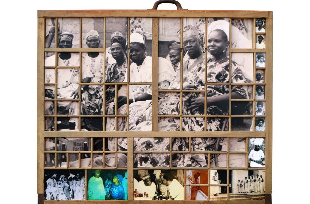 Kelani Abass, Unfolding Layers 6, from “Casing History,” 2021. Letterpress type-case and digital print. 19 11/16 x 23 5⁄8 x 1 9/16. Courtesy of the artist. © Kelani Abass.