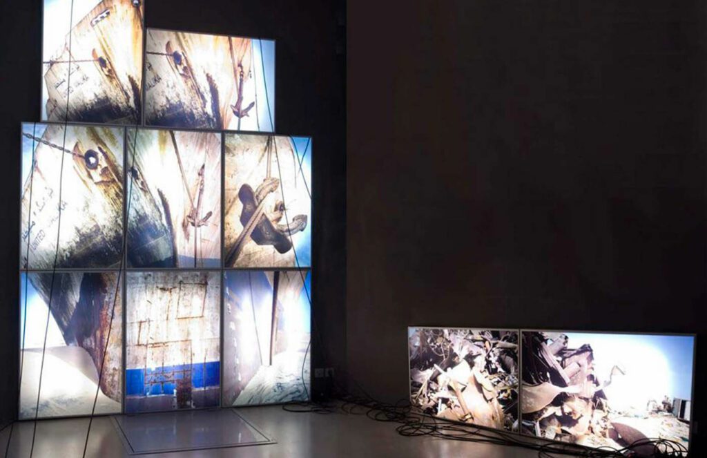 Zineb Sedira ‘Shattered Carcasses’, 2009. Courtesy the artist, kamel mennour, Paris and Goodman Gallery Photo © Marc Domage