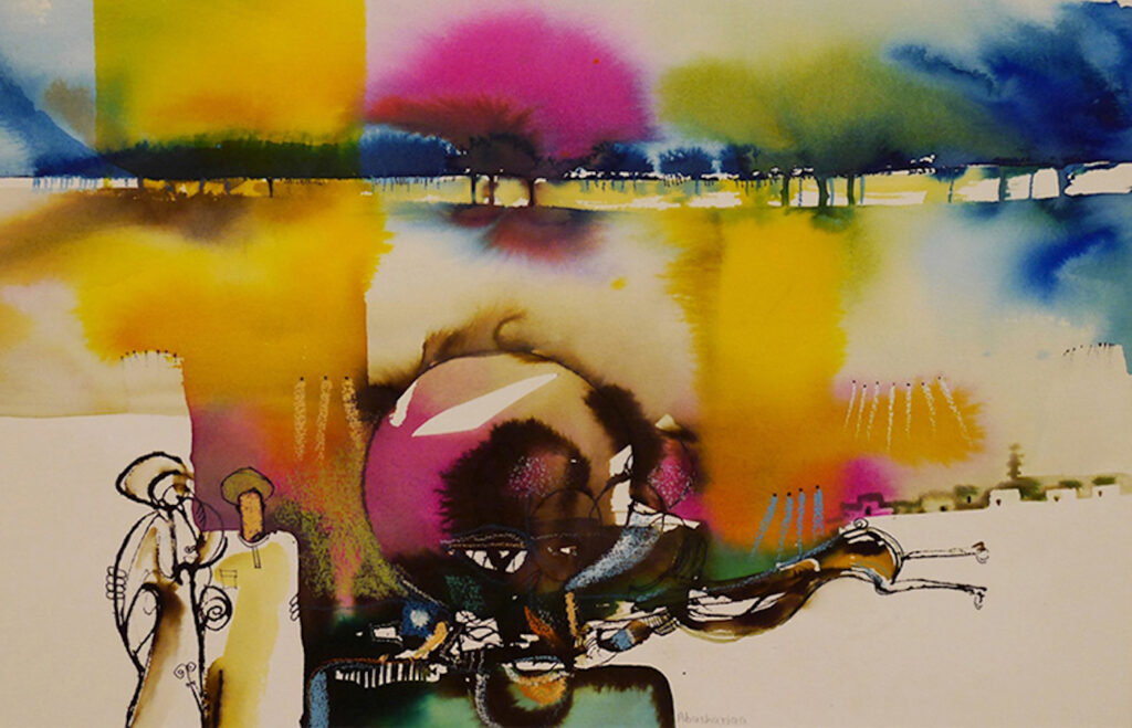 Abusharia Ahmed, Untitled (Detail), Mixed Media on Paper, 51cm x 36cm - 1997. Courtesy of Red Hill Art Gallery