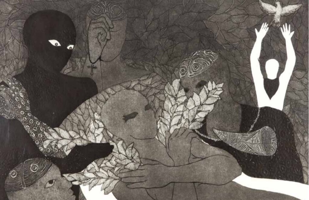 Belkis Ayón, Dormida (Detail), 1995. Collection Peter und Irene Ludwig.
Acquisition 1996.
Courtesy of Ludwig Forum Aachen