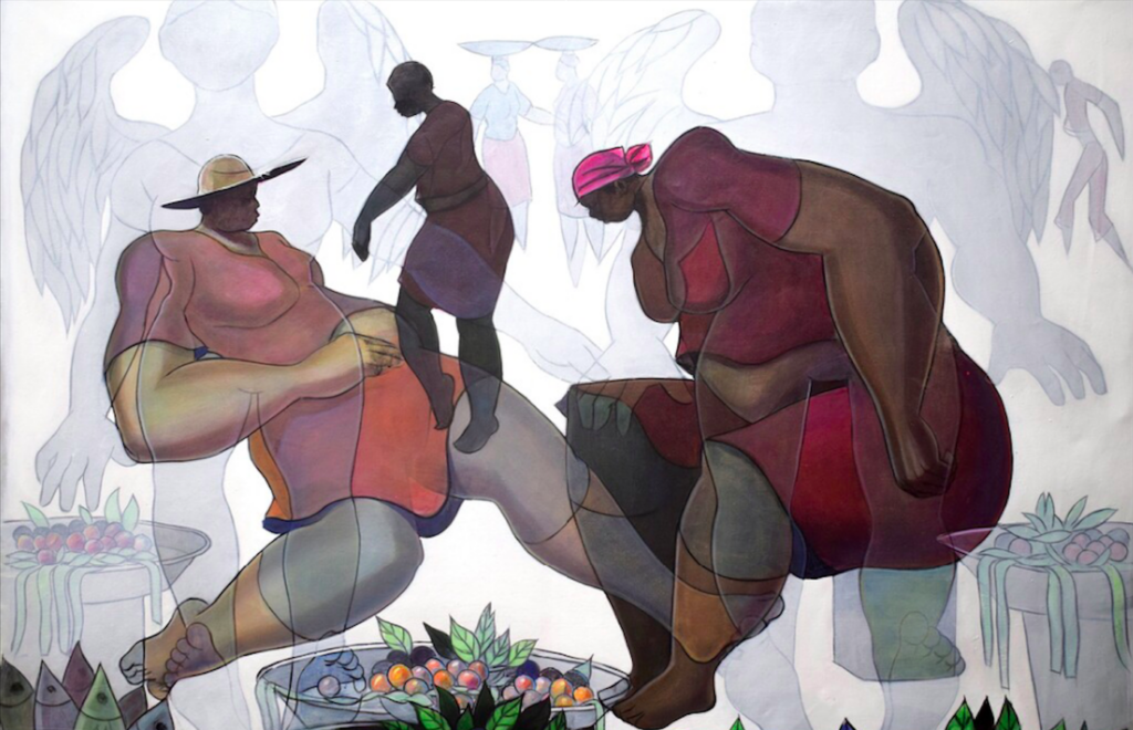 Tayo Olayode, Observing The Inner Man (Detail), 2022.
Oils and Acrylics on Canvas.
Courtesy of Madlozi Art Gallery