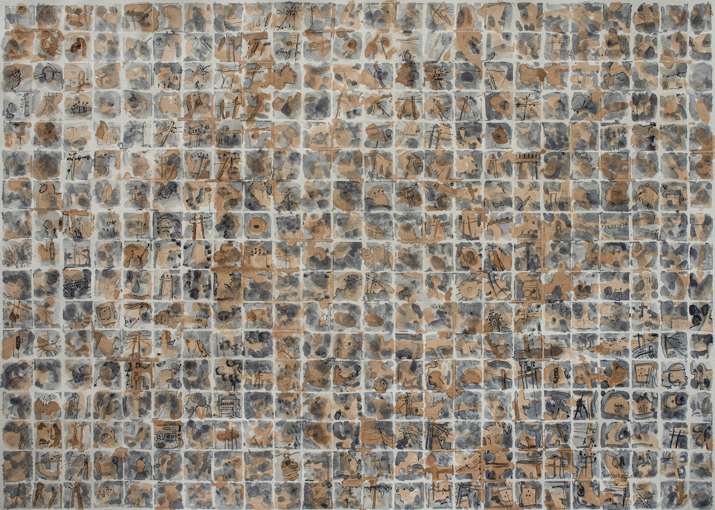 Jerry Buhari, 408 Journals of NEPA, 2022. Mixed media on paper
30 × 22 in | 76.2 × 55.9 cm. Courtesy the artist.