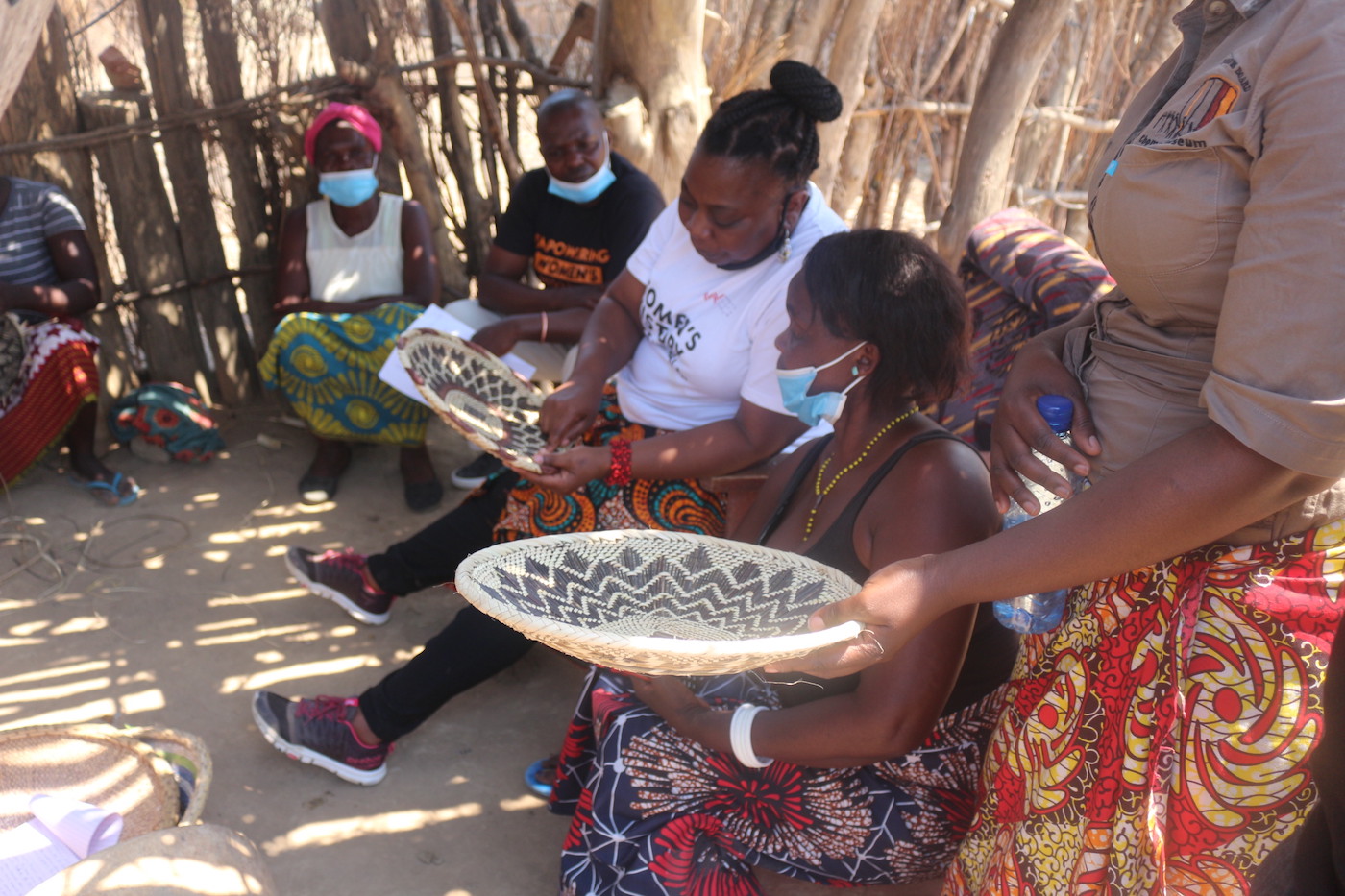 The Women's Museum team delivering a community workshop in Gwembe Valley, Southern Province, Zambia.
