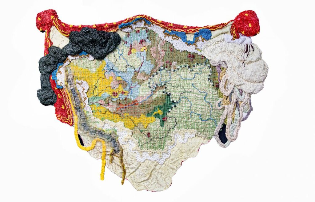 Troy Makaza, Mapping the unreasonable Part 1, 2022. Silicone infused with pigment. Courtesy of First Floor Gallery