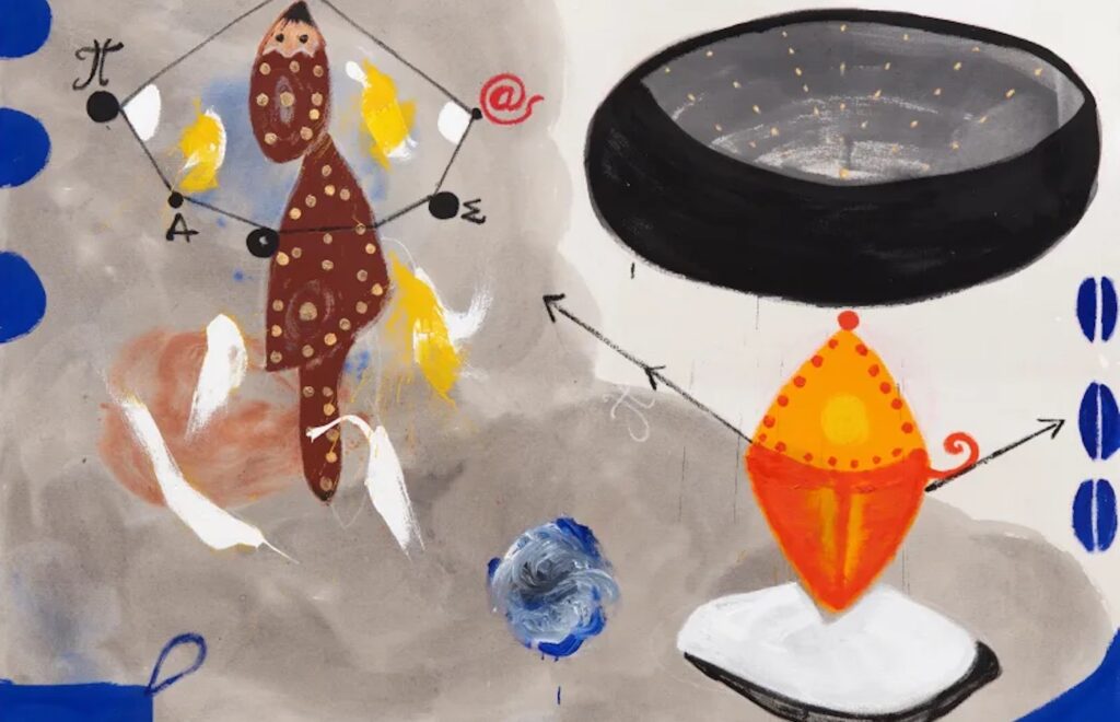 Ouattara Watts, Intercessor #1 (Detail), 2022. Courtesy of Galerie Cécile Fakhoury