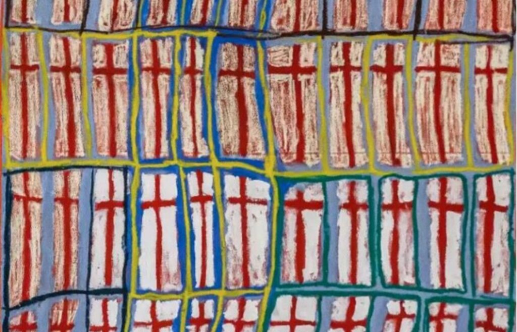 J.C. Bright, Nwanyi Mbaise's Money (I) (Detail), 2021, Oil stick, oil pastel and acrylic on canvas