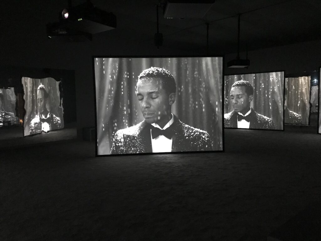 Isaac Julien, Once Again...(Status Never Die), 2022. Installation view at Sharjah Biennial 15. Photo: C&.