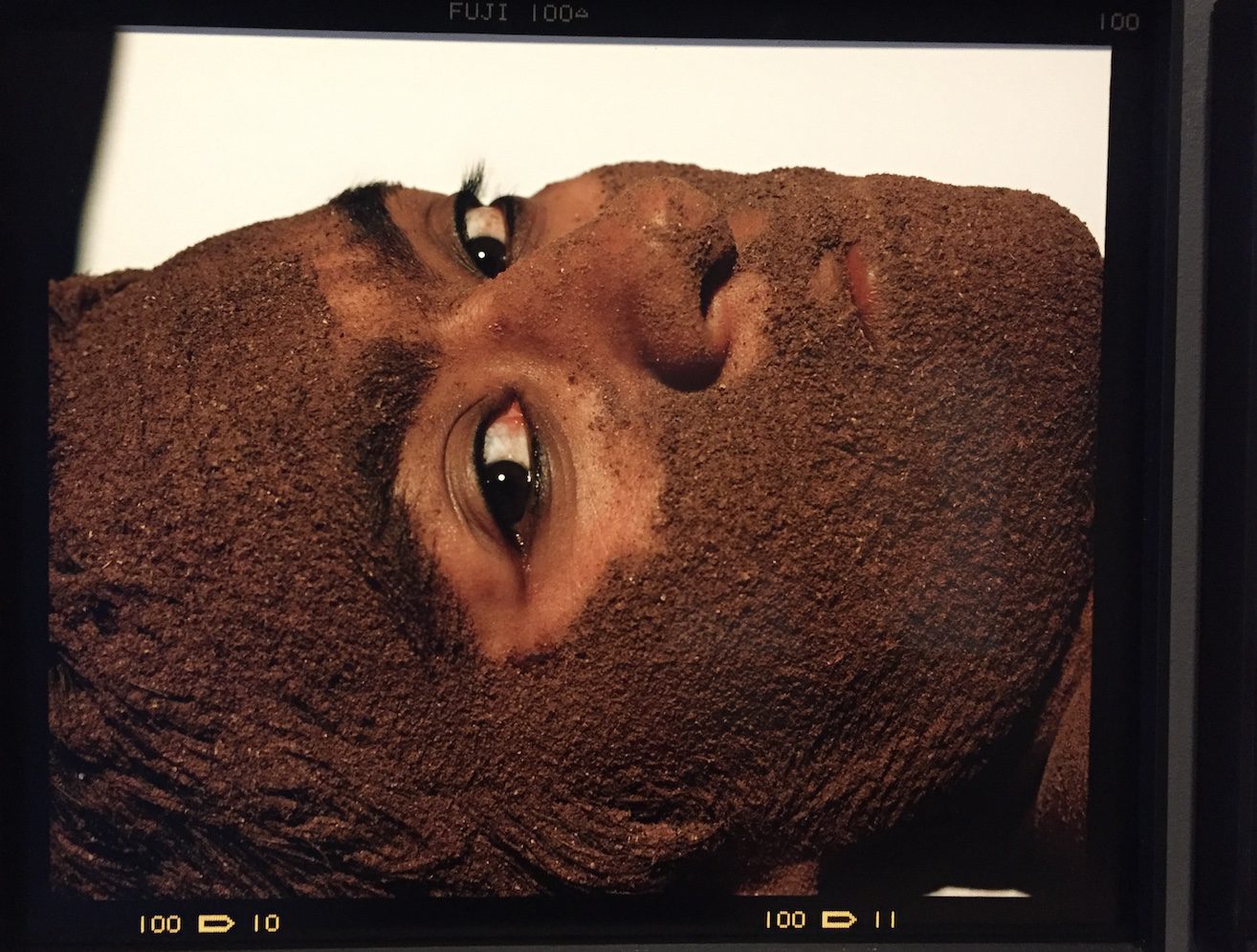 Berni Searle, Untitled (red, white, yellow, brown), (detail), 1998. Installation view at Norval Foundation. Photo: Vusumzi Nkomo