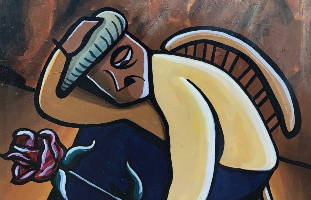 Levy Pooe, The Monologue (Detail), 2022. Courtesy of Bag Factory Artists’ Studios