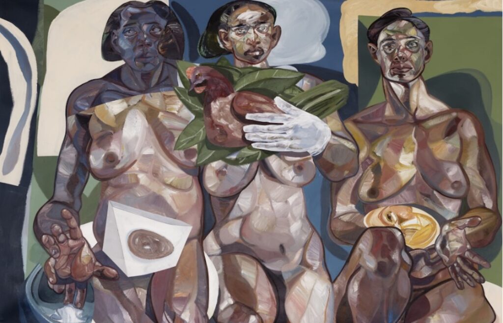 Nigatu Tsehay, Dreams and Buoyant Space VIII (Detail), 2022.
Acrylic on canvas, 184.00 x 157.00 cm. Courtesy of Addis Fine Art