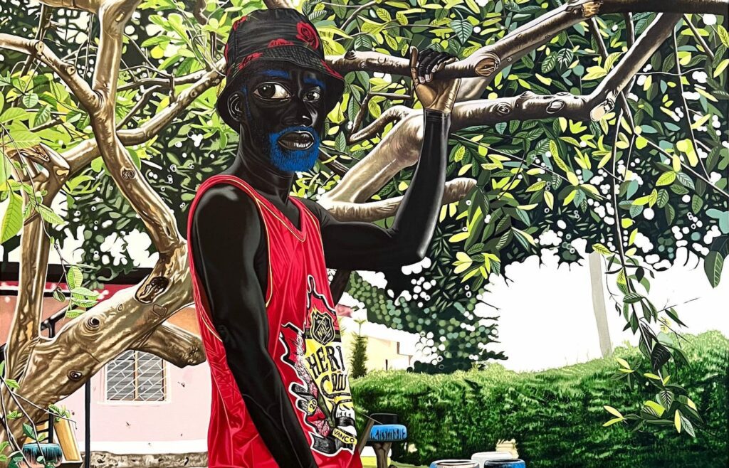 Sesse Elangwe, 'Hold My Hand' (Detail), 2023. Courtesy of the artist and Bwo.