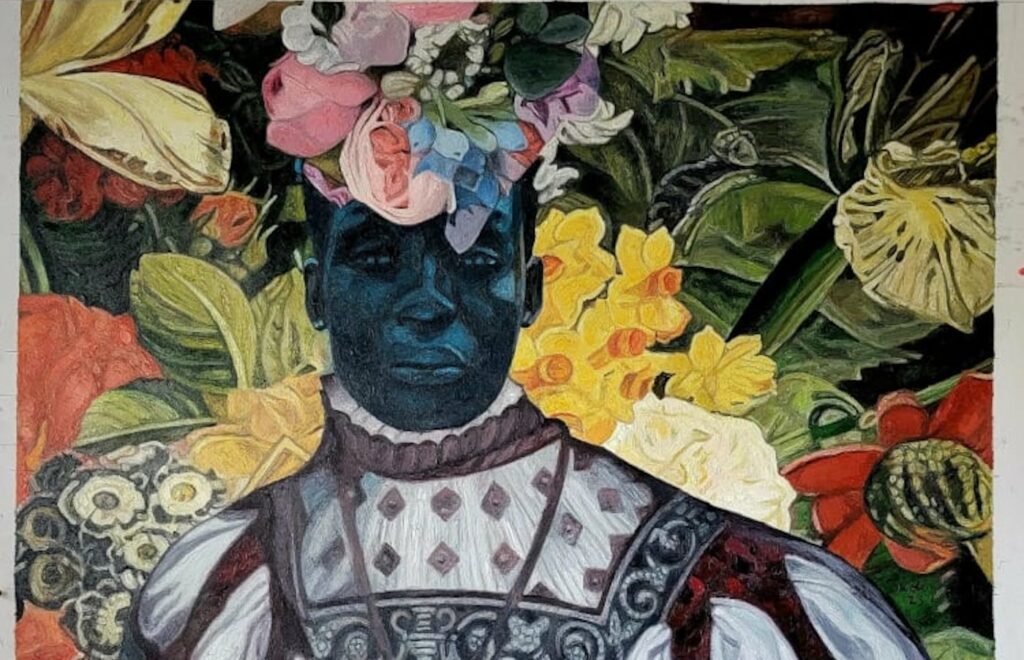 Wole Lagunju, Sepulcher (detail), 2023. Copyright The Artist