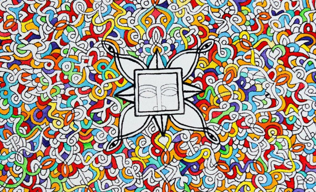 Detail of work by Henok Melkamzer, 2023. Photo: Michael Tsegaye