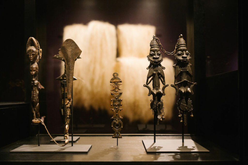 Exhibition view of SIGHTLINES on Peace, Power & Prestige at the Bard Graduate Center Gallery. Photo by Da Ping Luo.