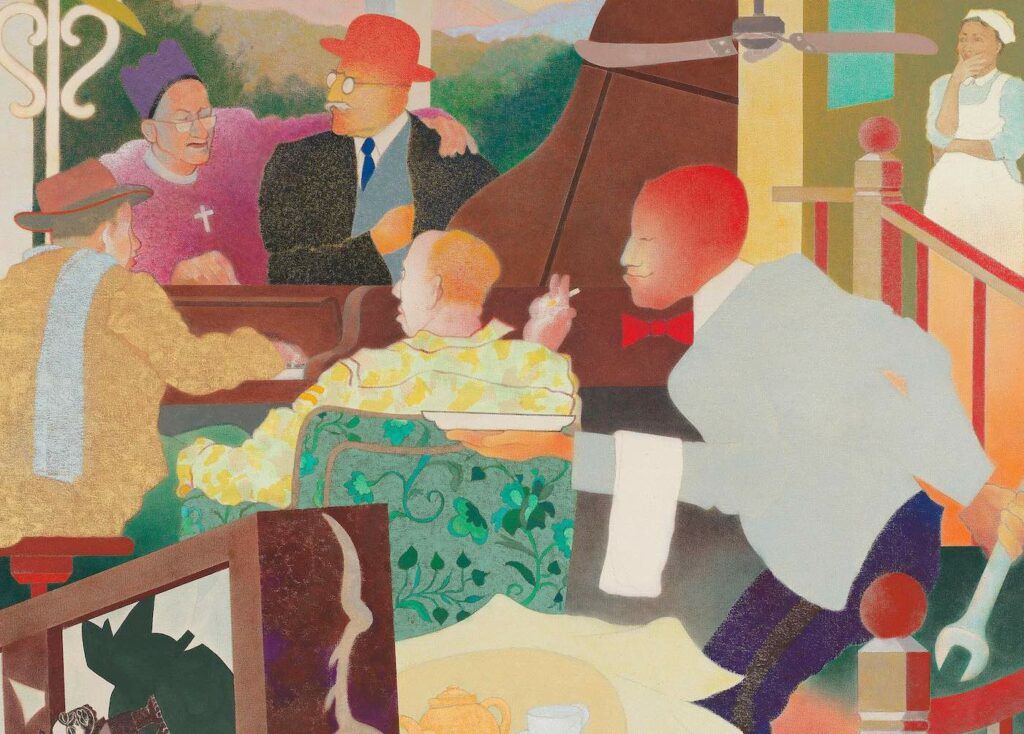 Gavin Jantjes, Quietly at Tea (Detail), 1978. Jorge M. Pérez Collection, Miami. Image courtesy of Jorge M. Pérez